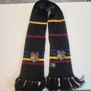 Hogwarts Black and Multicolor Striped Scarf